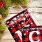Red Black Buffalo Plaid Hanging Merry Christmas Banner Decorations - 71"L x 13"W